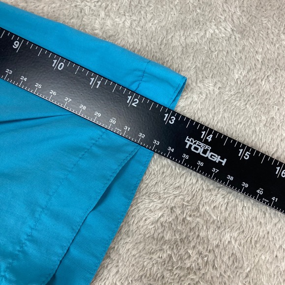 Duluth Trading Co. Mens 2XLT Short Sleeve Button‎ Down Shirt Blue Nylon - Picture 7 of 10